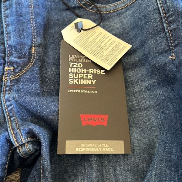 NWT Levis Premium 720 High-Rise Super Skinny Hyperstretch Jeans Womens Sz 25/30 - Picture 10 of 10